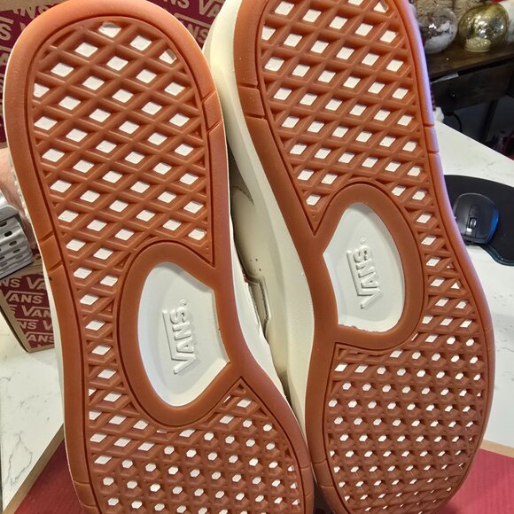 Vans Men's Lowland Cc Leather Marshmallow True White Skate Shoes Size 13 NIB - Picture 9 of 10